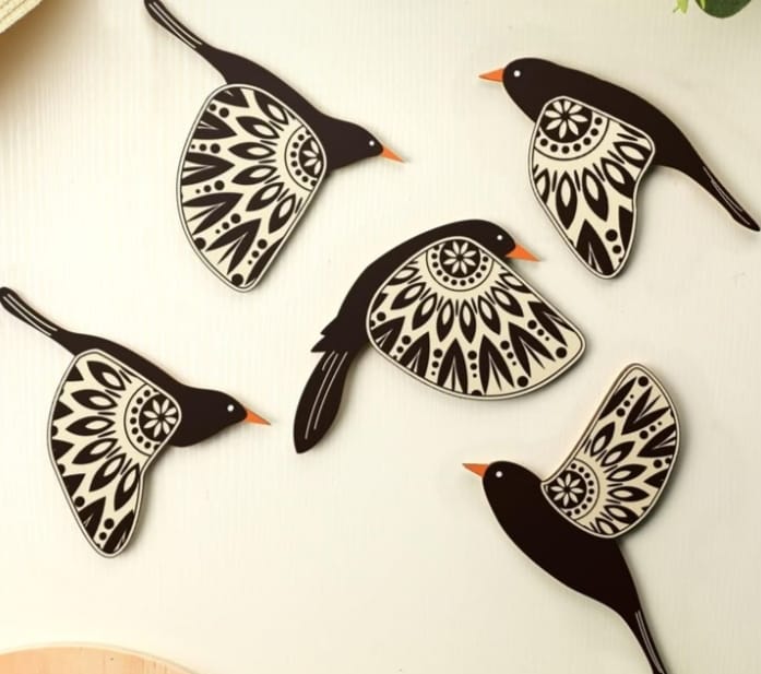 Chirp Harmony – Sparrows Wall Frame