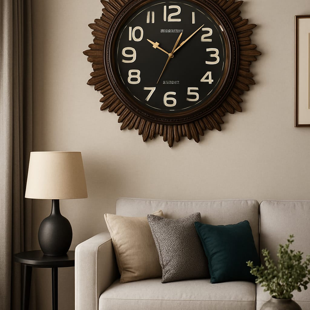 Midnight Mocha Luxury Wall Clock