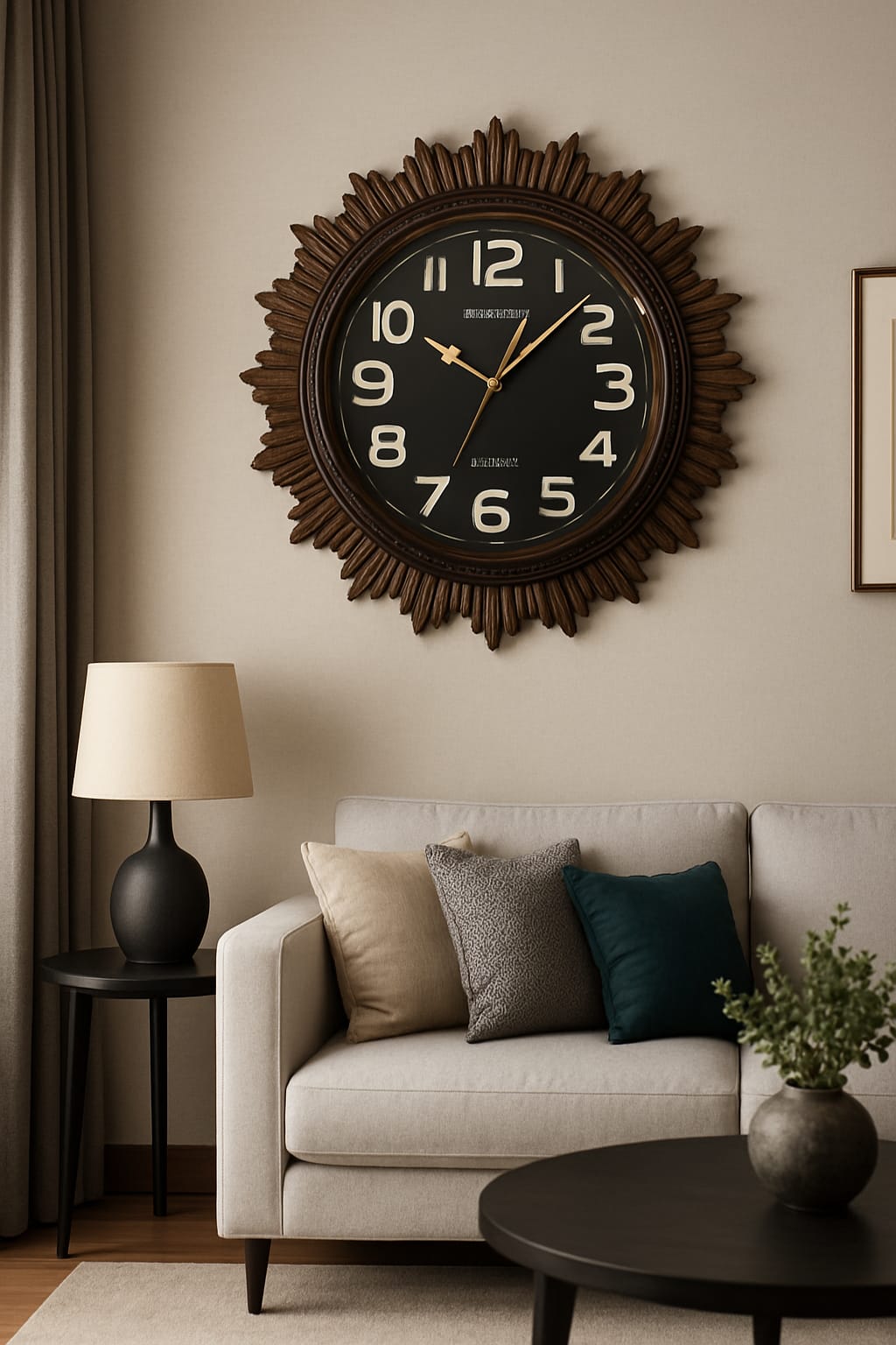 Midnight Mocha Luxury Wall Clock