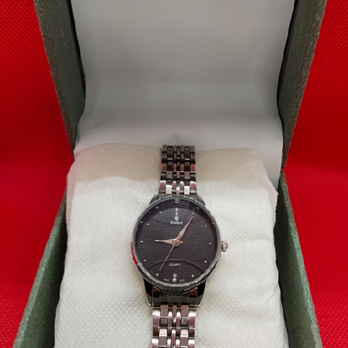 Black & Silver Wrist Watch For Women