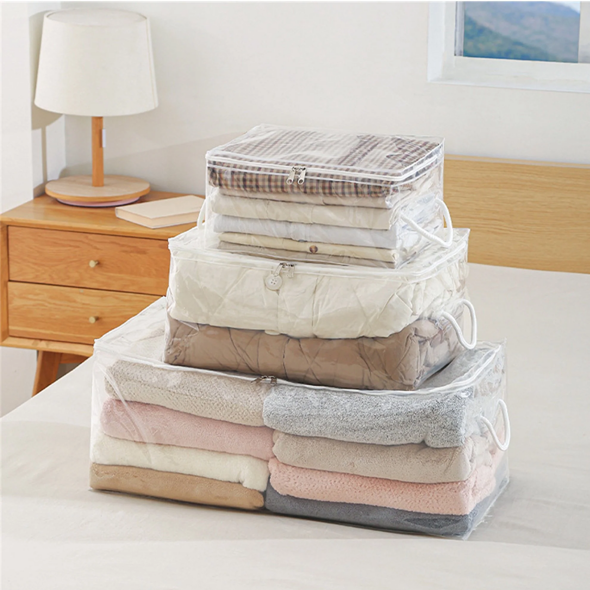 Container Storage Bag Transparent (Pack of 3)