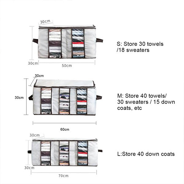 Oxford Clothes Storage Bag Pack of 3