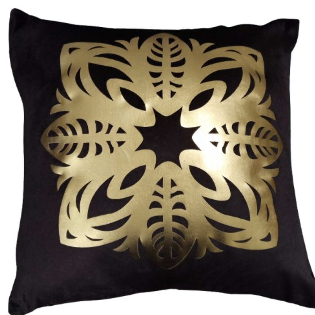 Midnight Gold Elegance Cushion