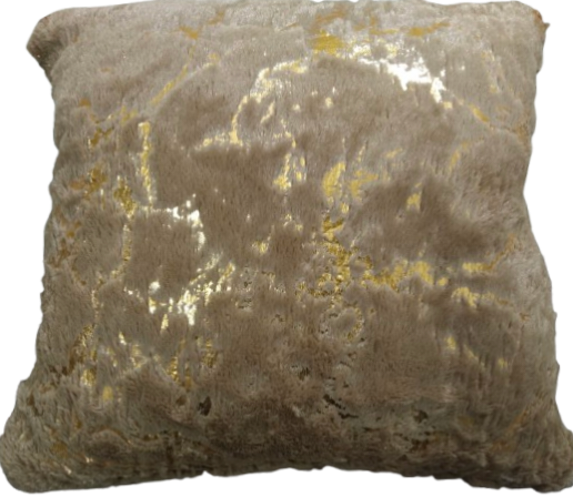 Warm Taupe Gold Foil Cushion
