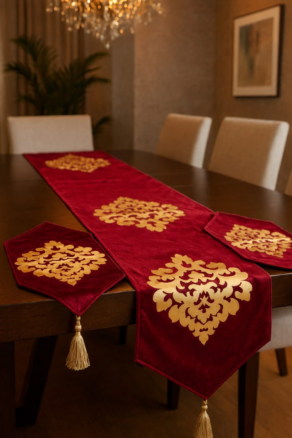 Crimson Royale Table Runner