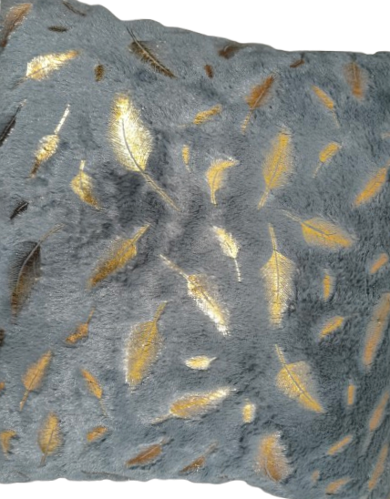 Silver Mist Gold Foil Cushion