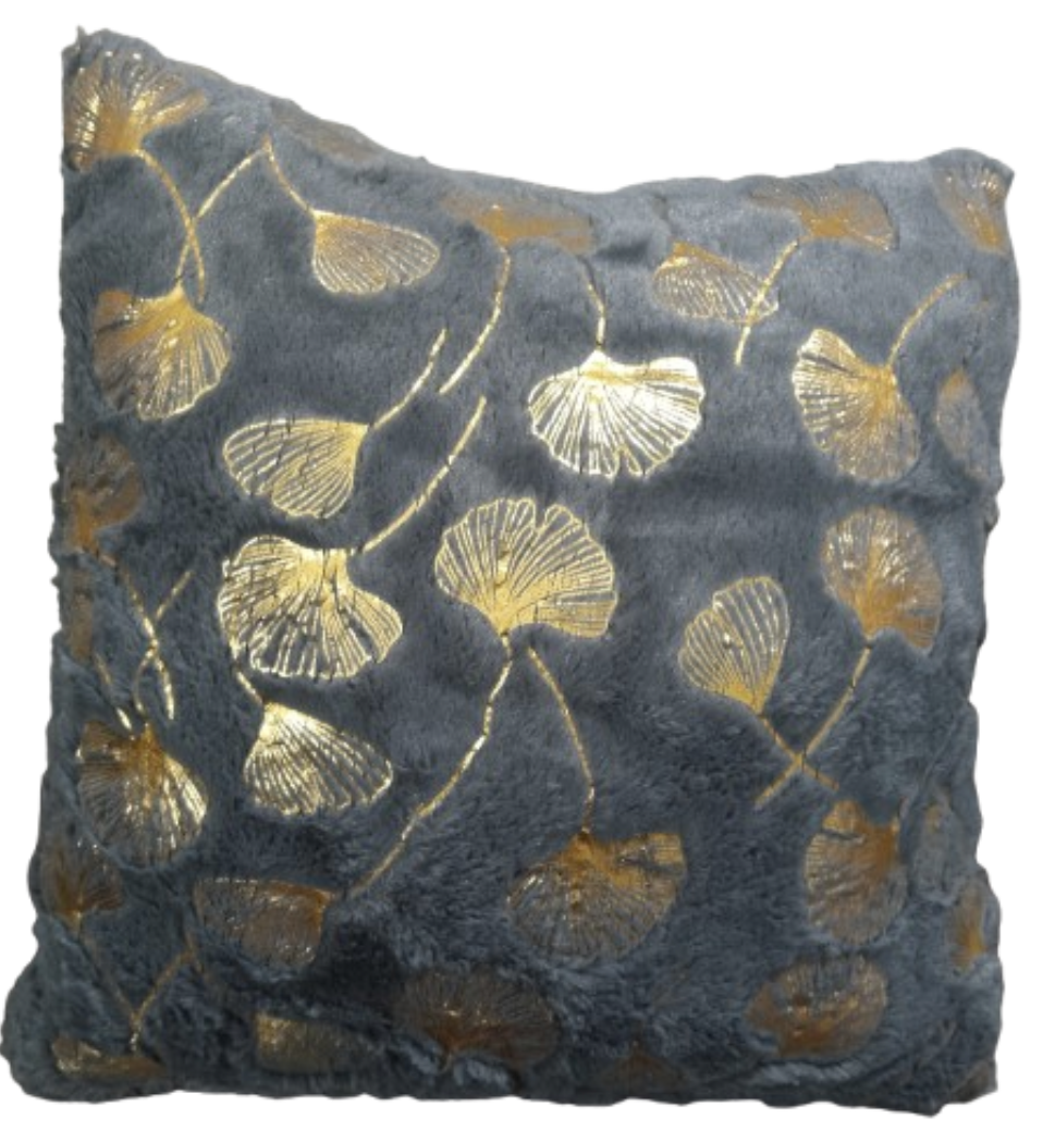 Smoky Gold Fur Accent Cushion