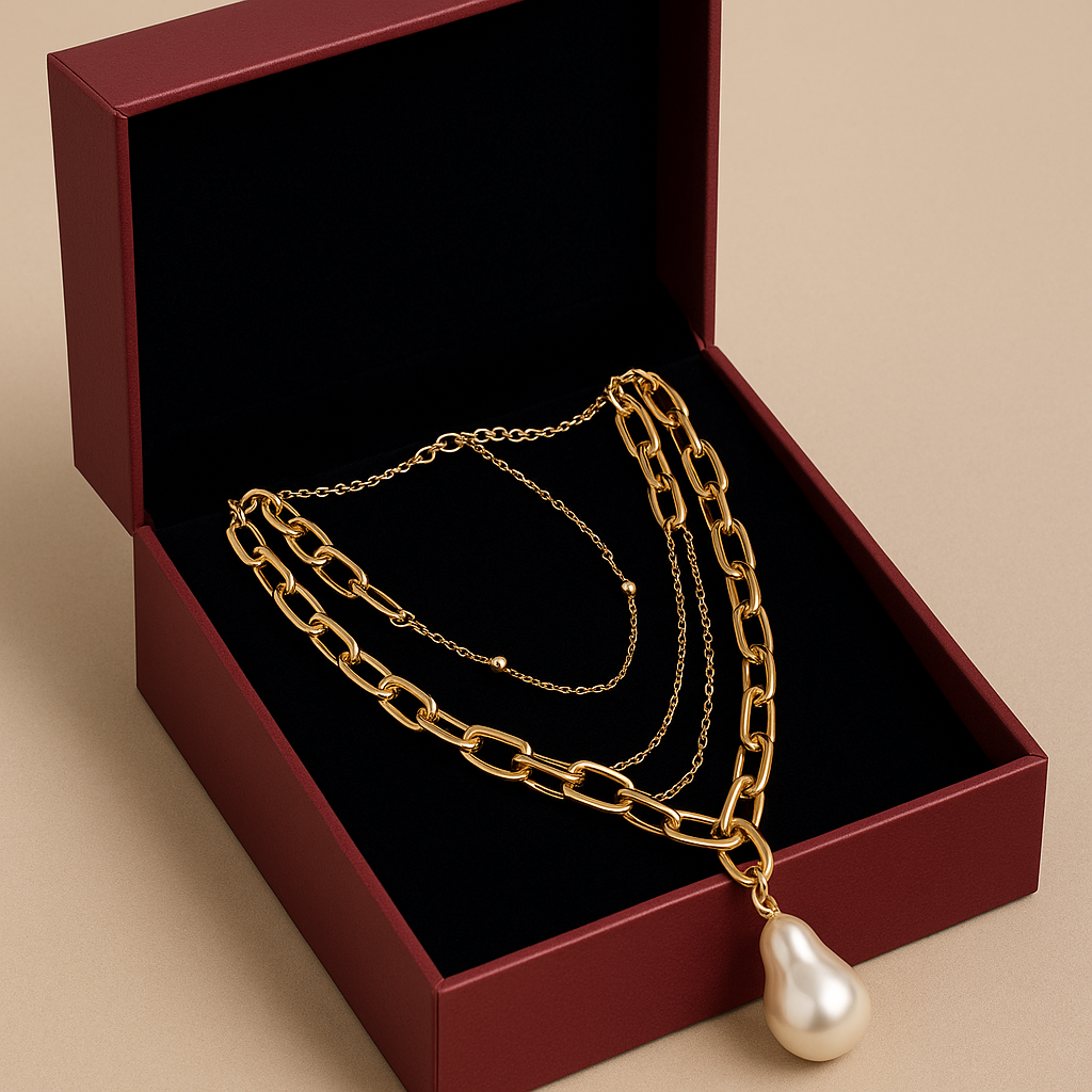 Royal Gleam Layered Gold Chain