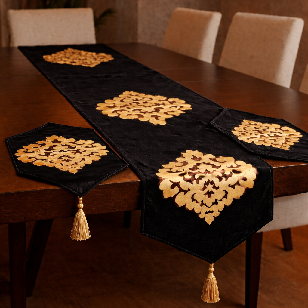 Golden Blake Noir Table Runner