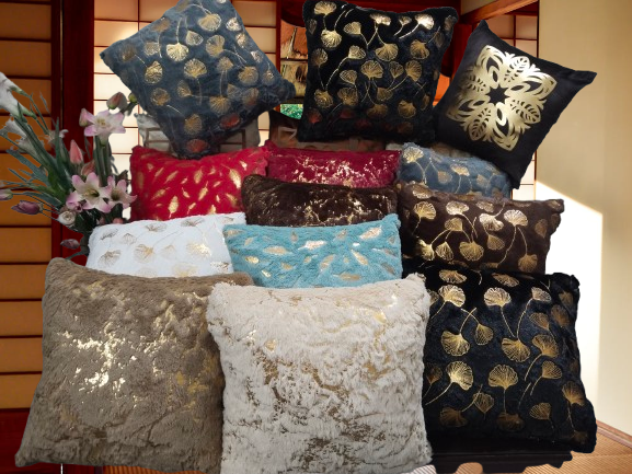 Stone Ivory Luxe Foil Cushion