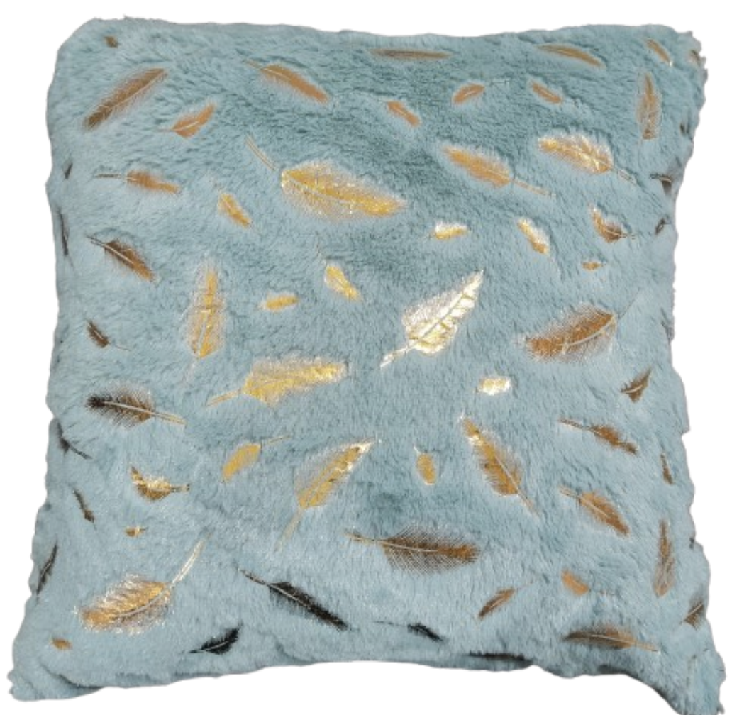 Celestial Blue Luxe Fur Cushion