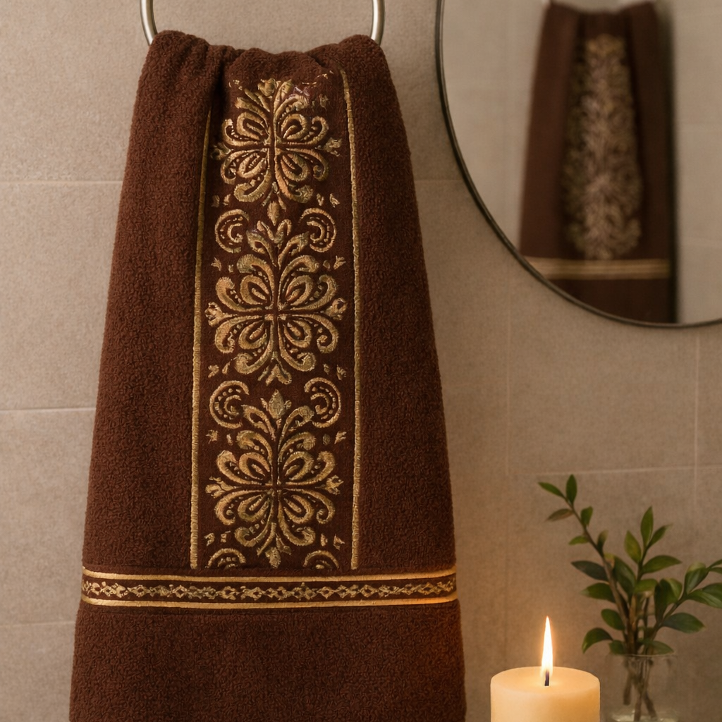 Classic Gold  Brown Comfort Cotton Towel