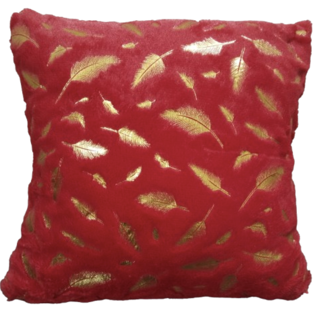 Rose Royal Leaf Foil Cushion